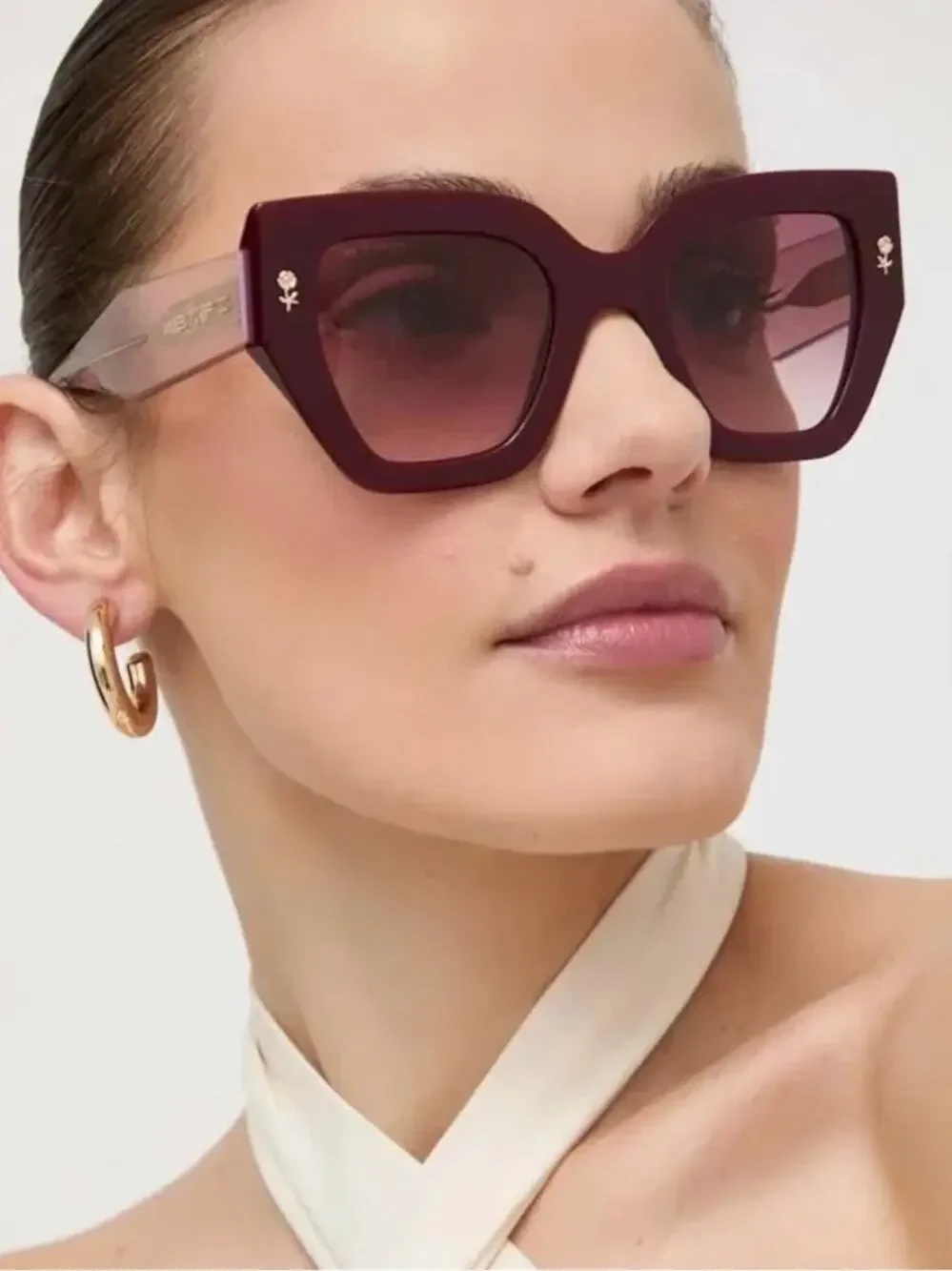 New Etro ETRO0010/S 0LHF3X Women Oversized Burgundy Square Sunglasses Authentic